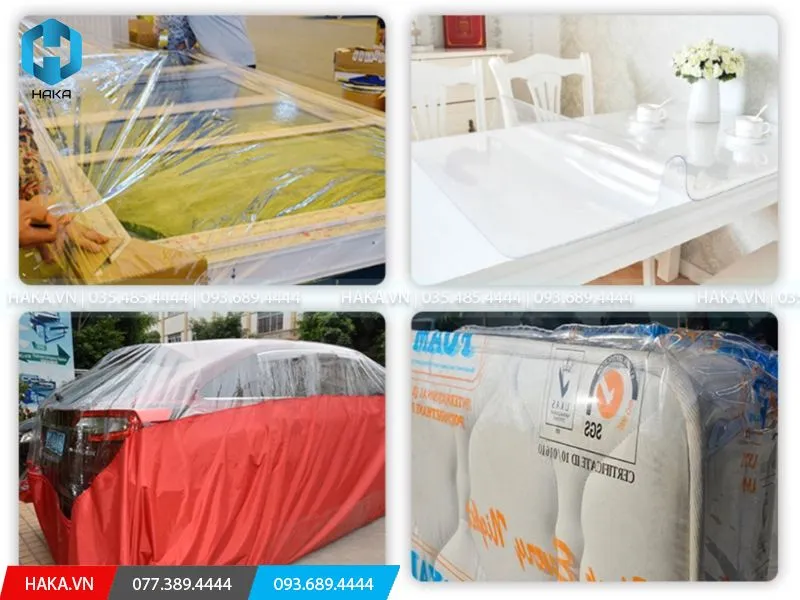 ứng dụng cuộn màng nhựa PVC mềm