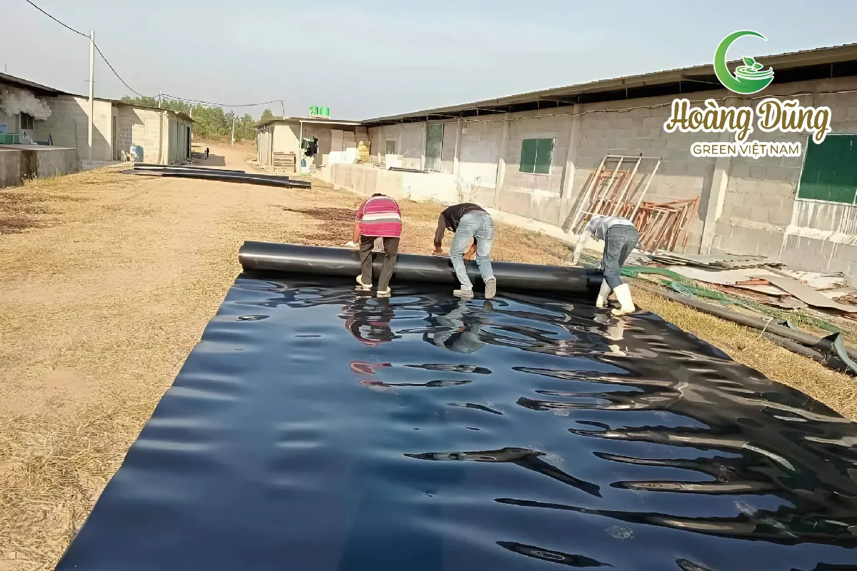 ứng dụng màng chống thấm HDPE trong lót ao hồ nuôi tôm cá và xử lý chất thải