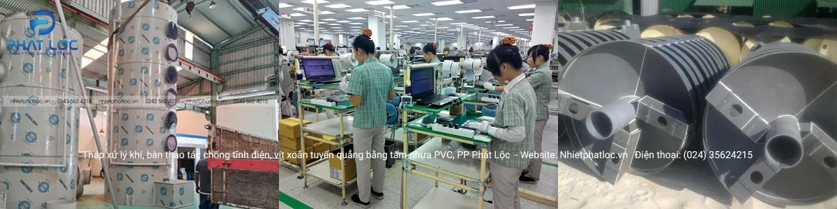 Ứng dụng pvc tấm trong hệ thống xử lý nước thải công nghiệp và bàn thao tác