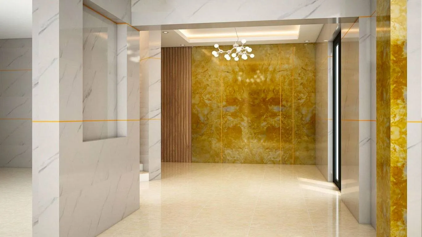 Ứng dụng tấm nhựa PVC giả đá màu đen ốp tường nhà ở