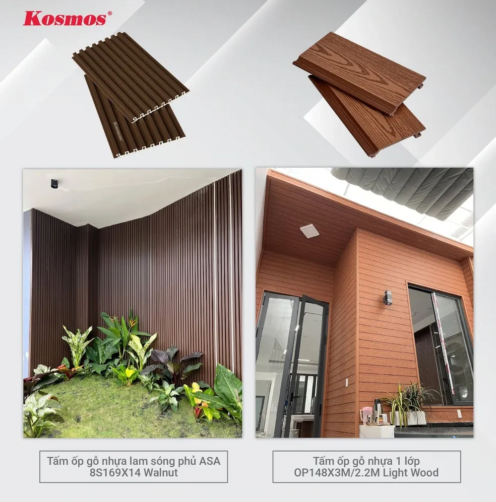 Ứng dụng tấm ốp gỗ nhựa trong công trình thực tế