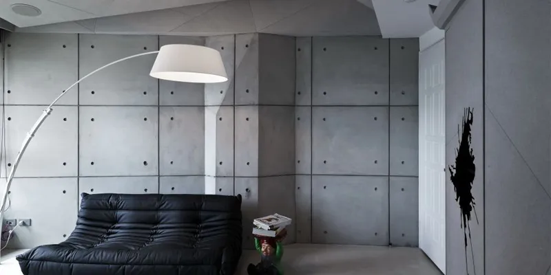 Ứng dụng tấm ốp tường PVC giả bê tông cho cả nội thất và ngoại thất