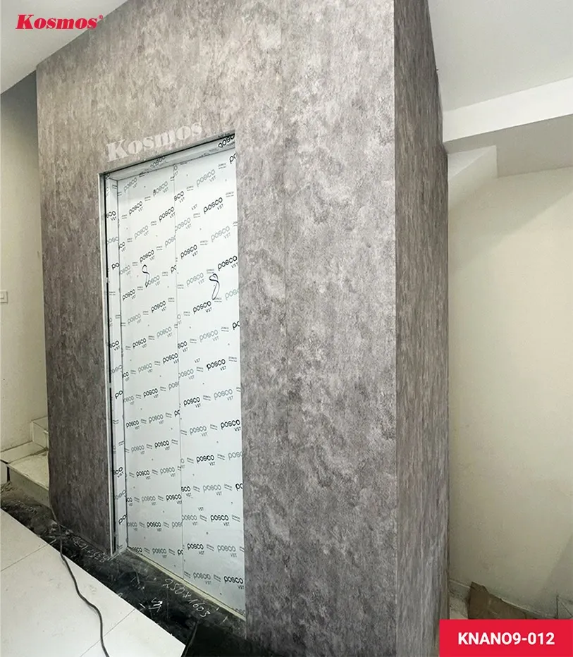 Ứng dụng thực tế tấm ốp Nano PVC vân đá mã KNANO9-012 trong thiết kế nội thất