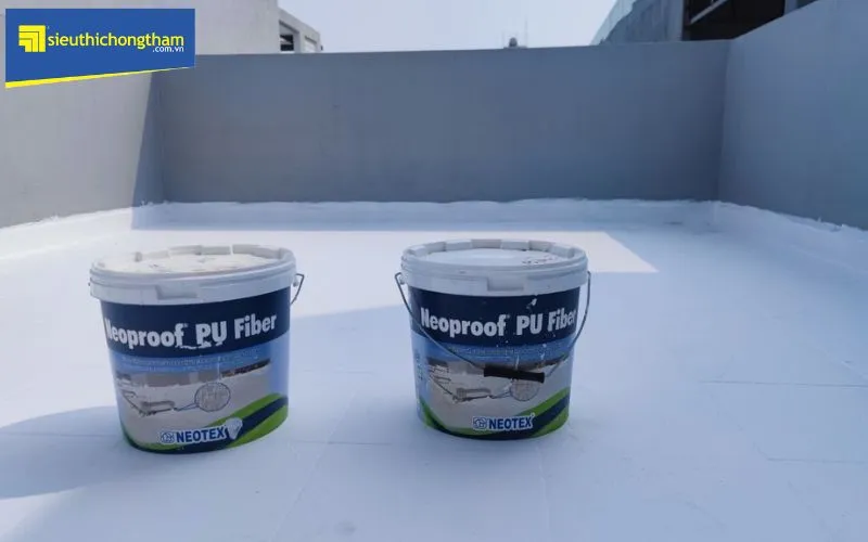 Ứng dụng vật liệu Neoproof PU Fiber chống thấm trần nhà lộ thiên