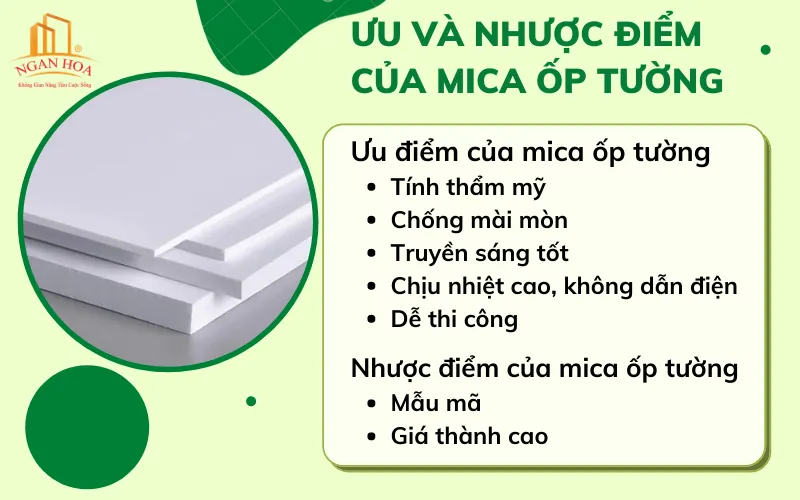 Ưu và nhược điểm nổi bật của tấm nhựa mica ốp tường