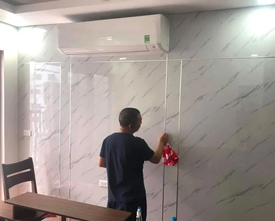 Vách ngăn nhựa PVC màu trắng cơ bản cho không gian làm việc