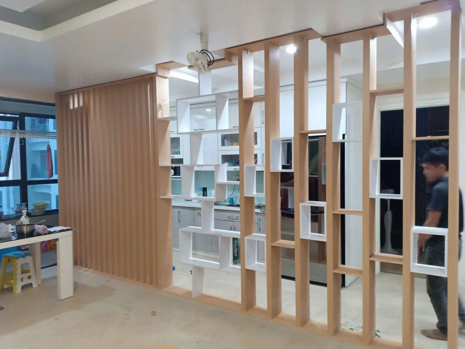 Vách ngăn nhựa PVC trang trí phòng khách