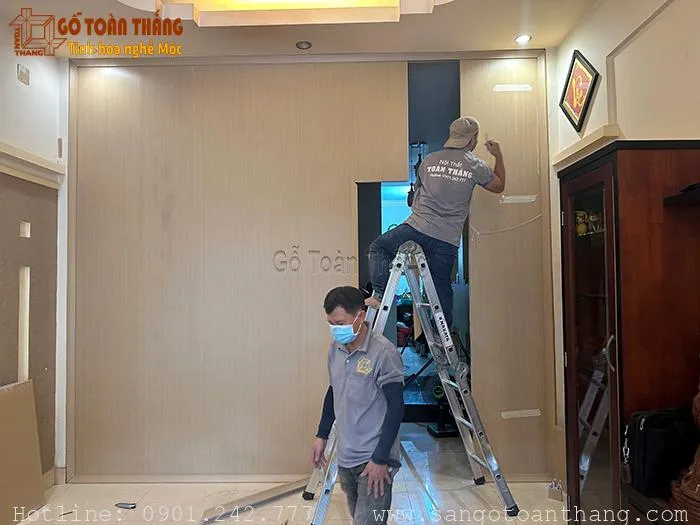 Vách ngăn phòng bằng ván nhựa chịu nước bền nhẹ