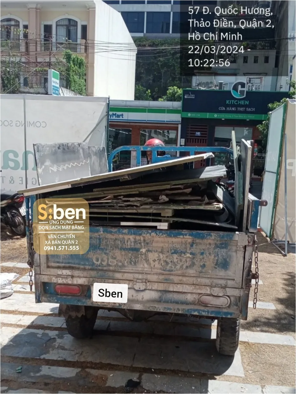 Vận chuyển rác thải xây dựng cồng kềnh bằng xe chuyên dụng