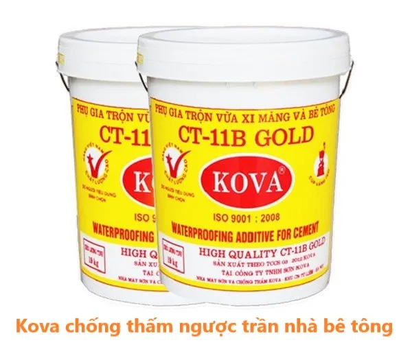Vật liệu Kova chống thấm ngược cho trần nhà