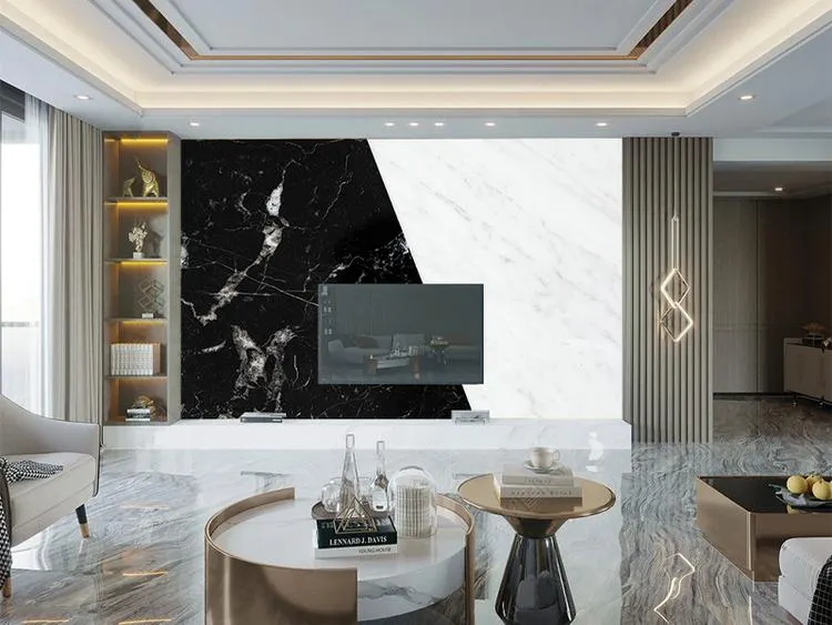 Vật liệu ốp tường trong nhà từ đá sang trọng