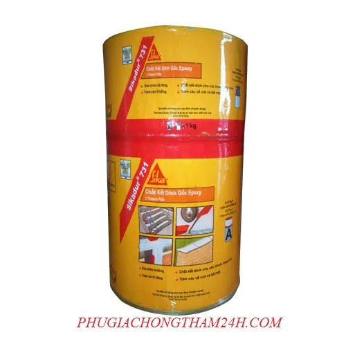 Vật liệu Sikadur 731 dùng để trám vá và bịt kín bề mặt vết nứt mái bê tông