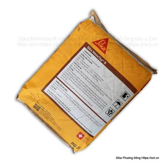 Vữa Sika Monotop R dùng để sửa chữa và trám vá bê tông rỗ tổ ong