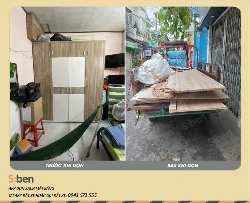 Xe chuyên dụng của đơn vị thu gom rác thải đang hoạt động tại khu dân cư